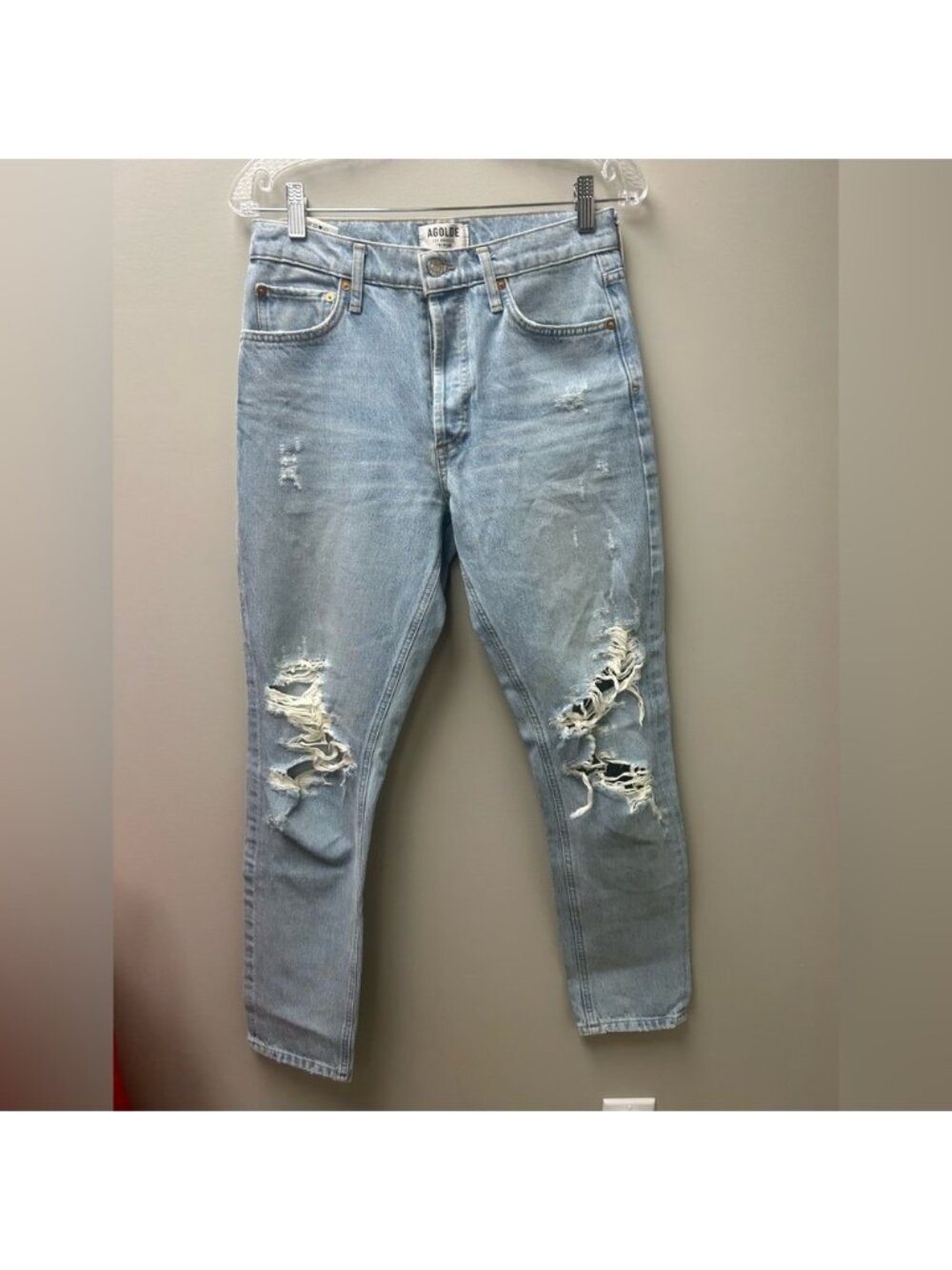Agolde Women’s Jamie‎ High Rise Classic Ripped Ankle Jeans
